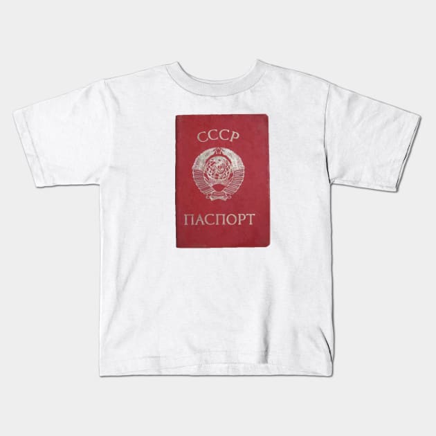 passport USSR Kids T-Shirt by kausofa